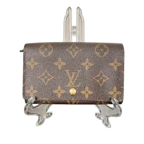 Louis Vuitton LV Monogram Canvas Snap and Zip Compact Wallet Vintage